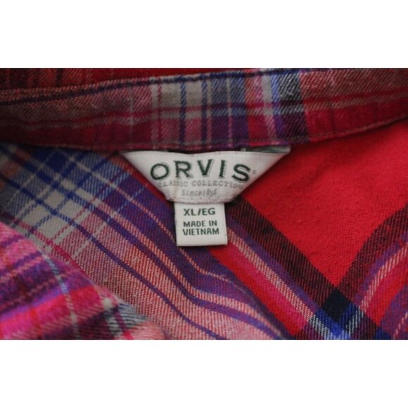 Orvis Men's Button Up Flannel Shirt Size XL - Picture 4 of 4